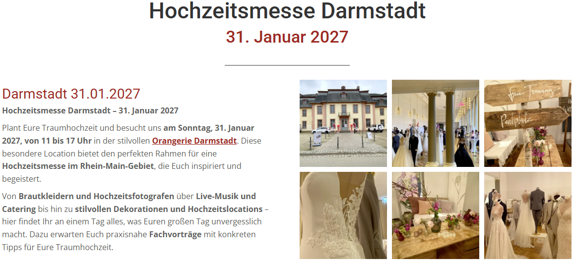 Hochzeitsmesse Darmstadt